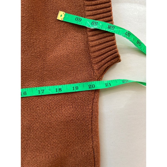 Lisa Says Gah Mushroom Sweater Vest Brown V Neck Sleeveless Knit Top  XS - Picture 5 of 7